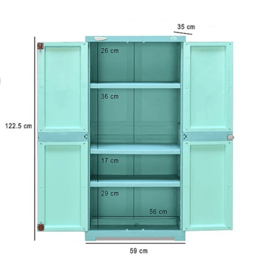 Nilkamal Freedom Mini Medium (FMM) Plastic Cabinet for Storage| Space & Clothes Organizer| Shelves| Cupboard| Almari| Wardrobe| Living Room| Adult & Kids| Multipurpose for Home Kitchen & Office - Image 3